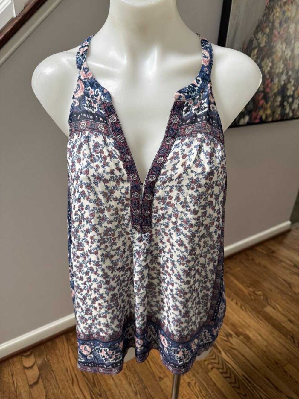 Joie Bradie 100% Silk Sleeveless Floral Printed Tank Top Blouse Medium